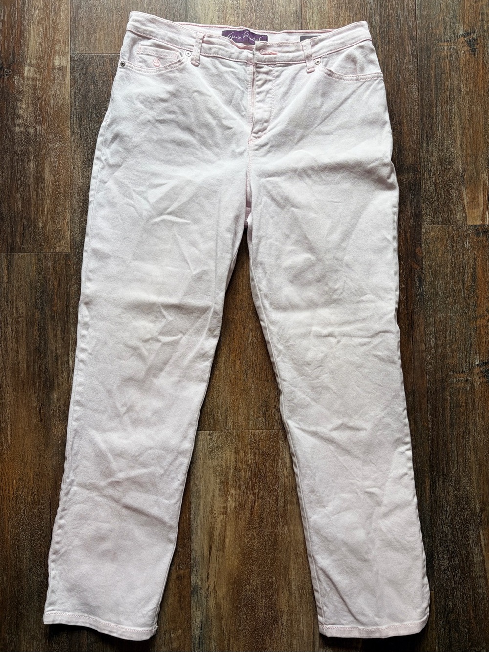 Gloria Vanderbilt Light Pink Straight Leg Jeans Soft Girl Coquette Pastel Sz 10